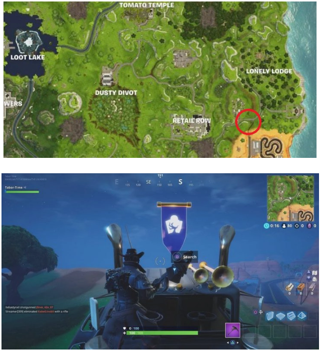 here is the exact location of fortnite s season 6 week 6 hidden banner - fortnite secret banner week 6